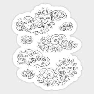 Noncolored Fairytale Weather Forecast Print Sticker